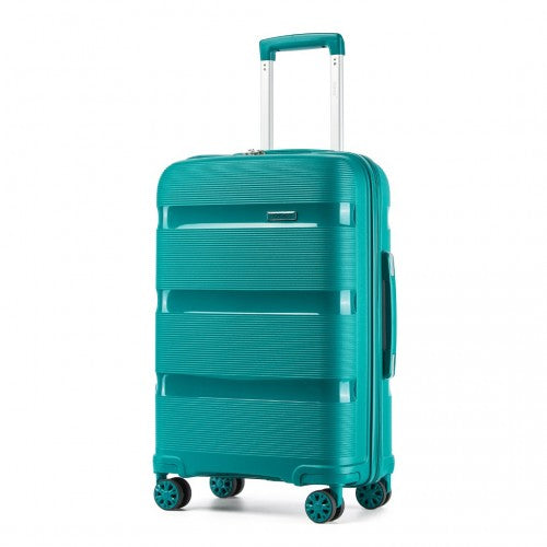 KSK2492 - Kono 3-Piece PP Hardshell Luggage Set - Blue and Green | Neil's Luggage Store