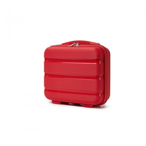 KSK2492 - Kono 12-Inch PP Hardshell Lightweight Vanity Case for Travel & Daily Use - Red