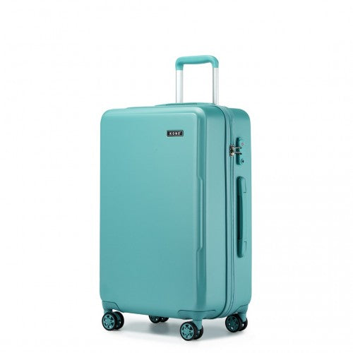 KSK2494 - Kono 24 Inch Minimalist Hard Shell ABS+PC Check-In Suitcase with TSA Lock 360° Spinner Wheels - Blue