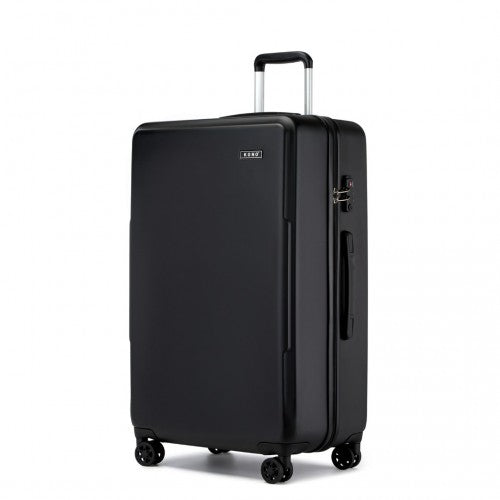 KSK2494 - Kono 28 Inch Minimalist Hard Shell ABS+PC Check-In Suitcase with TSA Lock 360° Spinner Wheels - Black | Neil's Luggage Store