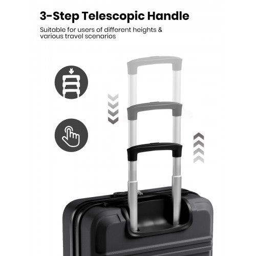 Kono 16 Inch ABS PC Hard Shell Carry On Cabin Suitcase With Spinner Wheels | Neil's Luggage Store