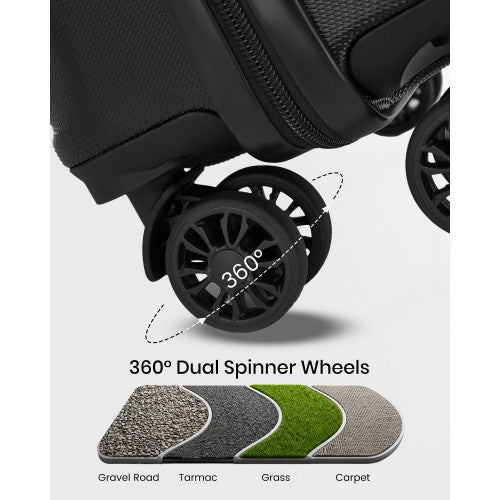 Kono 16 Inch ABS PC Hard Shell Carry On Cabin Suitcase With Spinner Wheels | Neil's Luggage Store