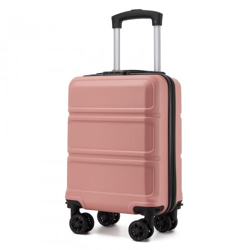 KSK2581 - Kono 15″ Lightweight ABS+PC Hard Shell Cabin Suitcase with Removable Spinner Wheels (45×30×20 cm) - Nude
