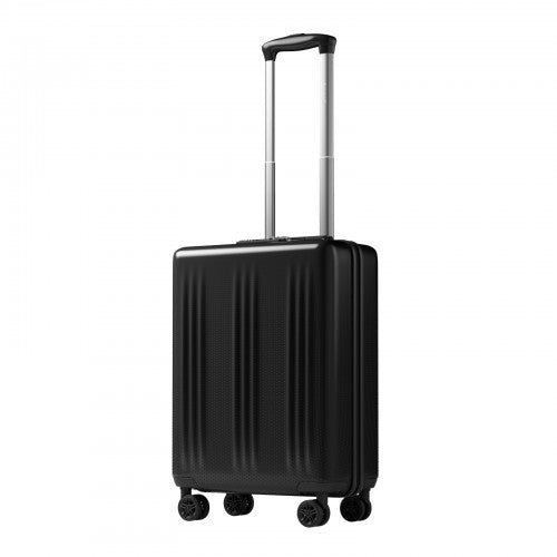 KSK2583 - Kono Premium ABS+PC 20 Inch Hard Shell Cabin Suitcase with TSA Lock and Smooth 360° Silent Spinner Wheels - Black | Neil's Luggage Store