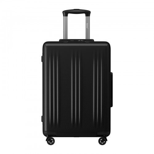 KSK2583 - Kono Premium ABS+PC 24 Inch Hard Shell Medium Check-In Luggage with TSA Lock & 360° Silent Spinner Wheels - Black | Neil's Luggage Store