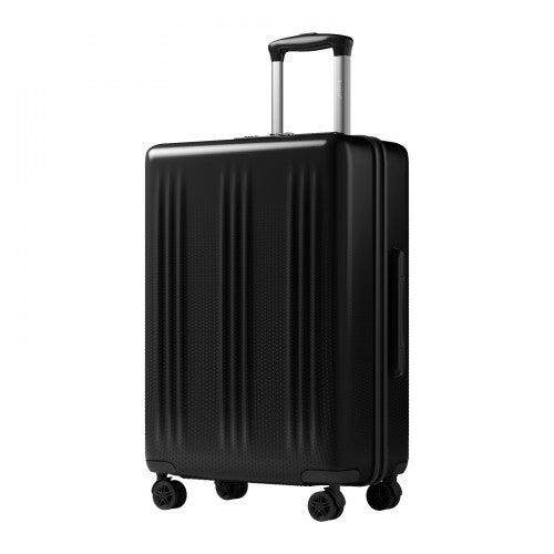 KSK2583 - Kono Premium ABS+PC 24 Inch Hard Shell Medium Check-In Luggage with TSA Lock & 360° Silent Spinner Wheels - Black | Neil's Luggage Store