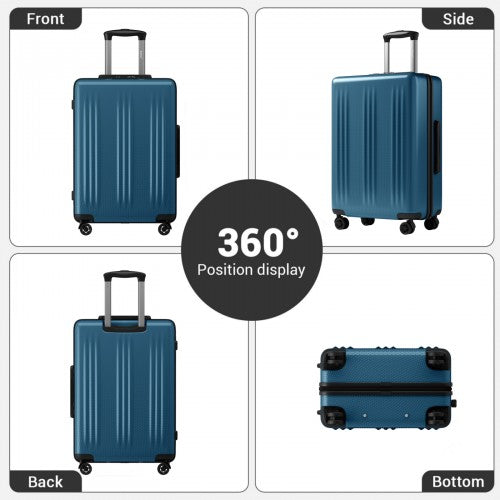 KSK2583 - Kono Premium ABS+PC 28 Inch Hard Shell Large Travel Suitcase for Long Haul Travel with TSA Lock - Navy | Neil's Luggage Store