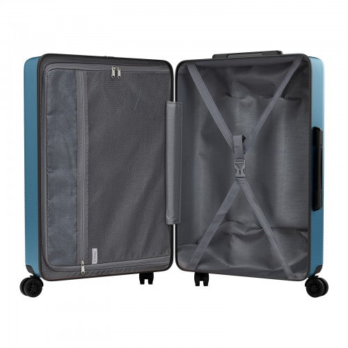 KSK2583 - Kono Premium ABS+PC 24 Inch Hard Shell Medium Check-In Luggage with TSA Lock & 360° Silent Spinner Wheels - Navy | Neil's Luggage Store