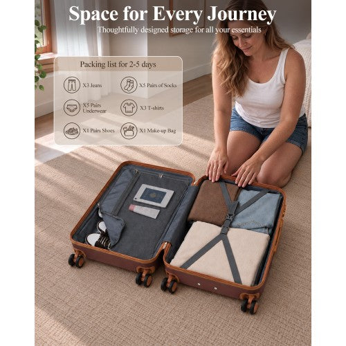 Kono 20 Inch Scratch Resistant Hard Shell Cabin Suitcase With Spinner Wheels | Neil's Luggage Store