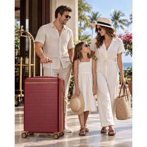 Kono 28 Inch Large Scratch Resistant Hard Shell Suitcase With Spinner Wheels | Neil's Luggage Store