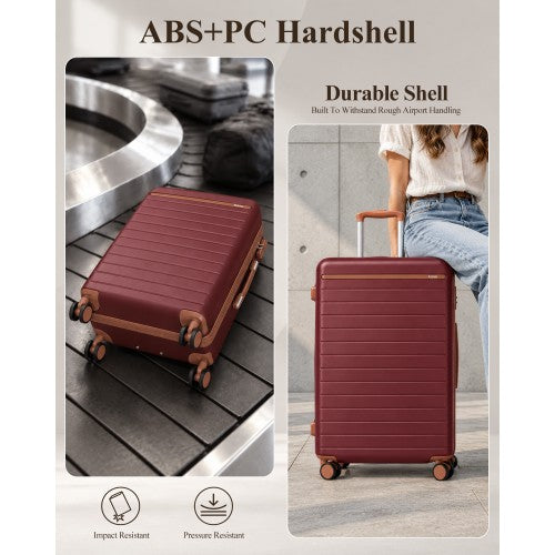 Kono 28 Inch Large Scratch Resistant Hard Shell Suitcase With Spinner Wheels | Neil's Luggage Store