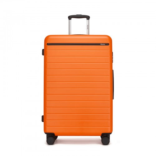 Kono 28 Inch Scratch Resistant Hard Shell Suitcase Orange and Black | Neil's Luggage Store