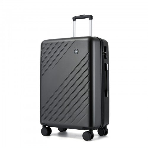 KSK2585 - Kono ABS+PC Hard Shell 3 Piece Luggage Set (20/24/28 Inch) with Diagonal Strap, Silent Wheels & Complete Travel Solution - Grey | Neil's Luggage Store