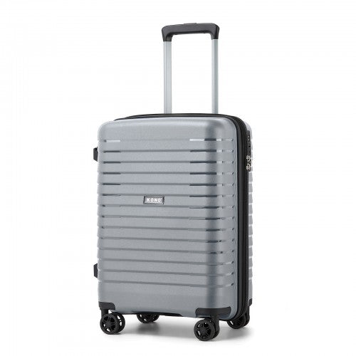 KSK2595 - Kono 20-Inch Hard Shell Scratch-Resistant PP Luggage with Cup Holder, TSA Lock & Expandable Design-Cabin Trolley For Travel - Grey | Neil's Luggage Store