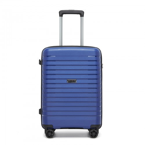 KSK2595 - Kono 20-Inch Hard Shell Scratch-Resistant PP Luggage with Cup Holder, TSA Lock & Expandable Design-Cabin Trolley For Travel - Navy | Neil's Luggage Store
