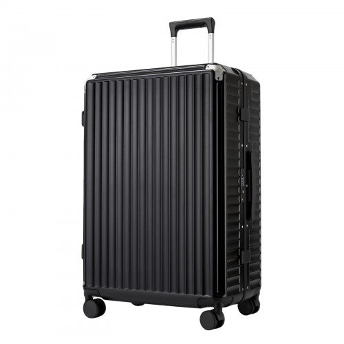 KSK2693 - Kono 28-Inch Large Suitcase with Reinforced Aluminium Frame, TSA Lock, Checked Luggage with Smart Travel Features - Black | Neil's Luggage Store
