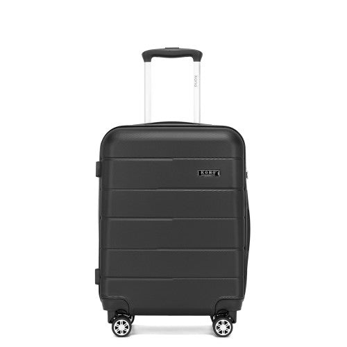 Kono 20 Inch PC Hard Shell Cabin Suitcase With Smooth Spinner Wheels Black | Neil's Luggage Store