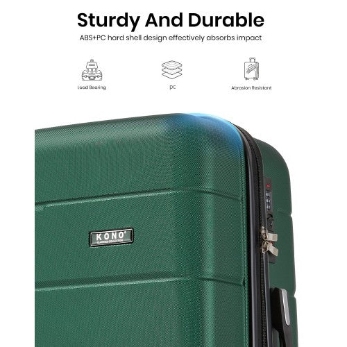 Kono 20/24/28 Inch PC Lightweight Hard Shell Suitcase Set Silent Wheels | Neil's Luggage Store