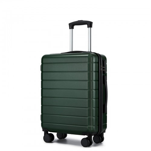 KSN2691 - 20 Inch Carry-On Luggage, Lightweight ABS Hard Shell Suitcase with 360 Silent Wheels, Combination Lock & Organised Interior - Green