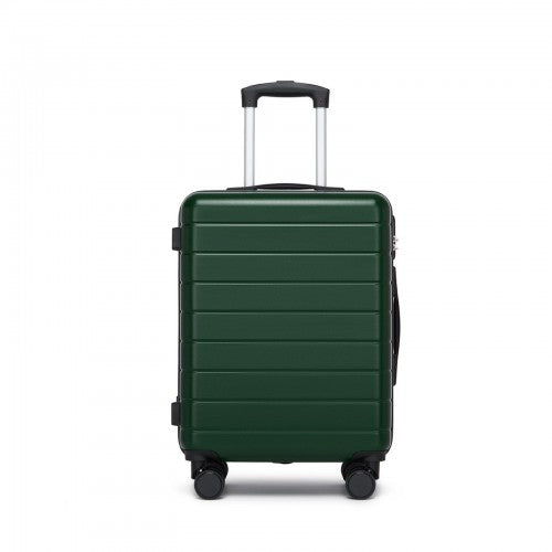 KSN2691 - 20 Inch Carry-On Luggage, Lightweight ABS Hard Shell Suitcase with 360 Silent Wheels, Combination Lock & Organised Interior - Green | Neil's Luggage Store
