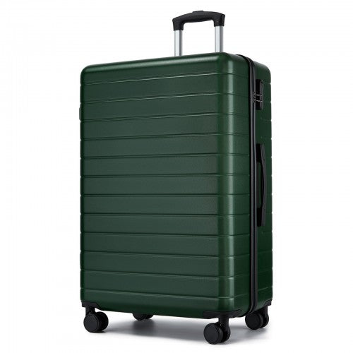 KSN2691 - 28 Inch Large Checked Luggage, Premium ABS Hard Shell Suitcase with 360 Silent Wheels & Secure Combination Lock - Green | Neil's Luggage Store