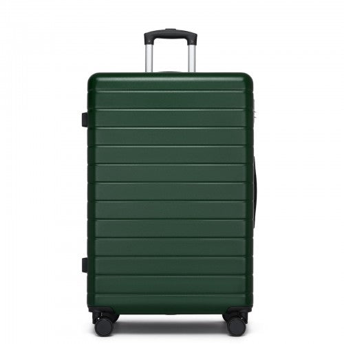 KSN2691 - 28 Inch Large Checked Luggage, Premium ABS Hard Shell Suitcase with 360 Silent Wheels & Secure Combination Lock - Green