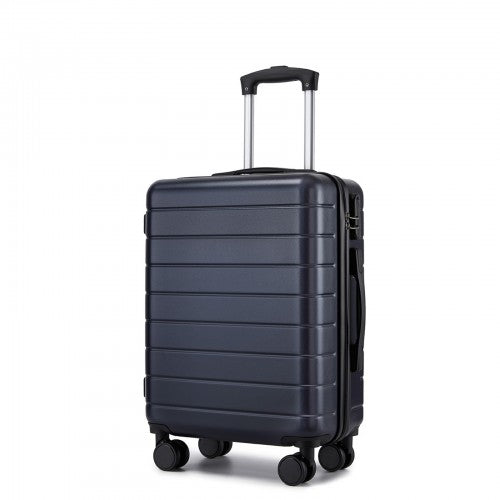 KSN2691 - 20 Inch Carry-On Luggage, Lightweight ABS Hard Shell Suitcase with 360 Silent Wheels, Combination Lock & Organised Interior - Navy | Neil's Luggage Store