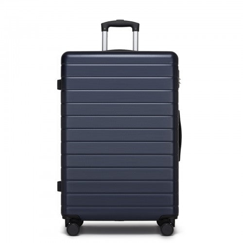 KSN2691 - 28 Inch Large Checked Luggage, Premium ABS Hard Shell Suitcase with 360 Silent Wheels & Secure Combination Lock - Navy | Neil's Luggage Store