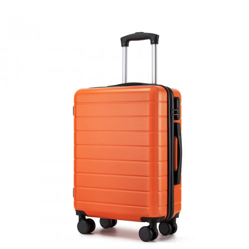KSN2691 - 20 Inch Carry-On Luggage, Lightweight ABS Hard Shell Suitcase with 360 Silent Wheels, Combination Lock & Organised Interior - Orange | Neil's Luggage Store