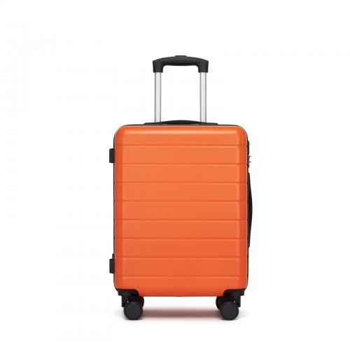 KSN2691 - 20 Inch Carry-On Luggage, Lightweight ABS Hard Shell Suitcase with 360 Silent Wheels, Combination Lock & Organised Interior - Orange | Neil's Luggage Store