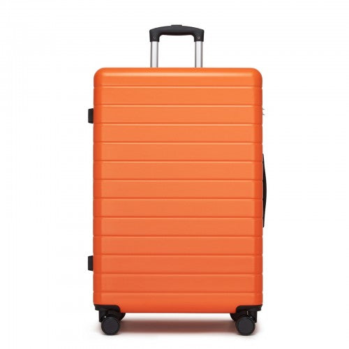 KSN2691 - 28 Inch Large Checked Luggage, Premium ABS Hard Shell Suitcase with 360 Silent Wheels & Secure Combination Lock - Orange | Neil's Luggage Store