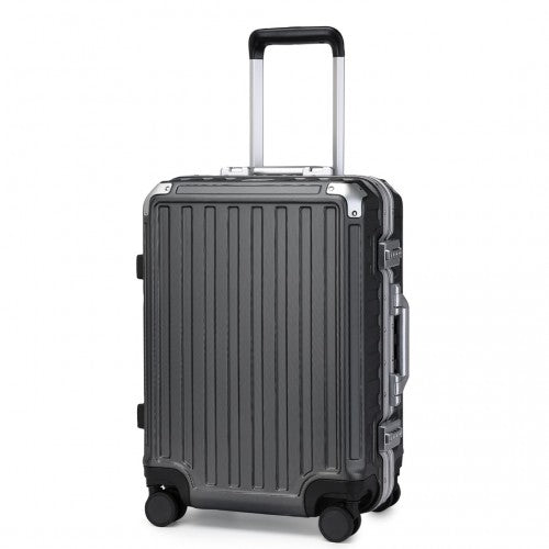 KSS2481 - Supercase Durable 20 Inch PC Hardshell Aluminum Frame Suitcase With TSA Lock - Black | Neil's Luggage Store