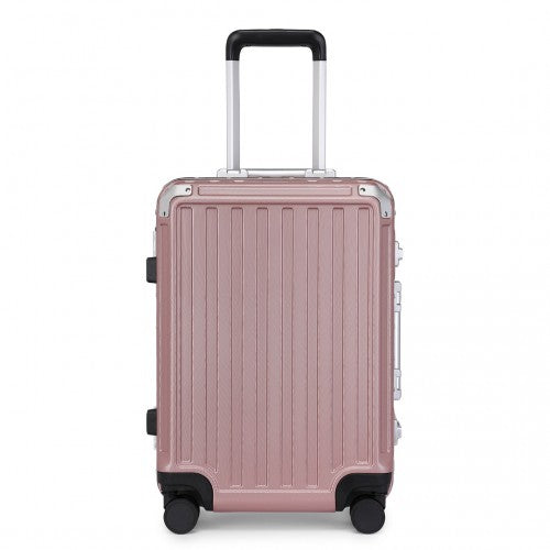 KSS2481 - Supercase Durable 20 Inch PC Hardshell Aluminum Frame Suitcase With TSA Lock - Nude | Neil's Luggage Store