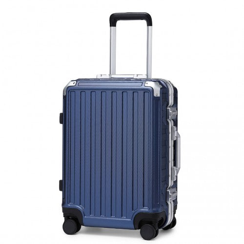KSS2481 - Supercase Durable 20 Inch PC Hardshell Aluminum Frame Suitcase With TSA Lock - Navy | Neil's Luggage Store