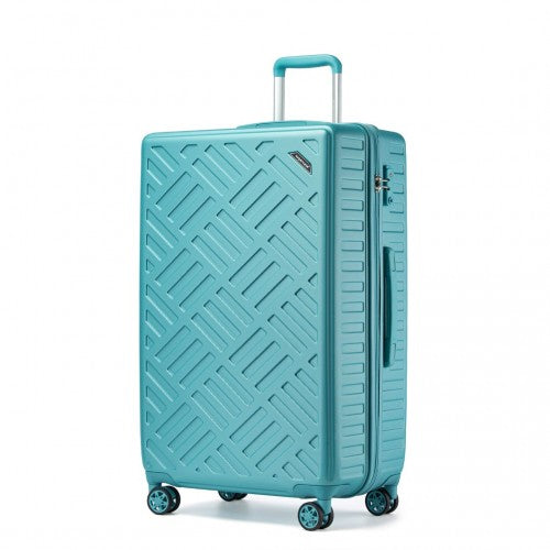 KSS2495 - Supercase 28 Inch Sleek Geometric Pattern Hard Shell ABS+PC Check-In Suitcase with TSA Lock for Effortless Travel - Blue | Neil's Luggage Store