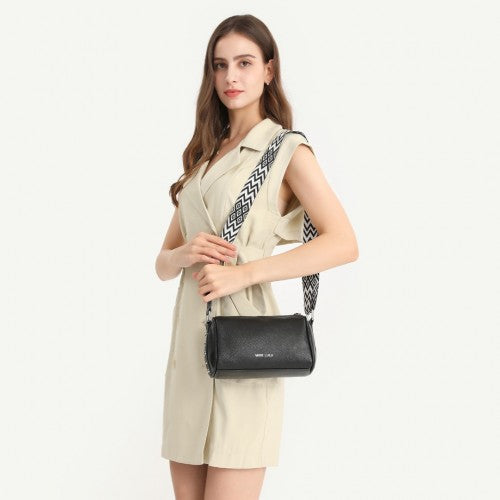 L2309 - Miss Lulu Lightweight Wide Strap Genuine Leather Crossbody Bag - Red | Neil's Luggage Store