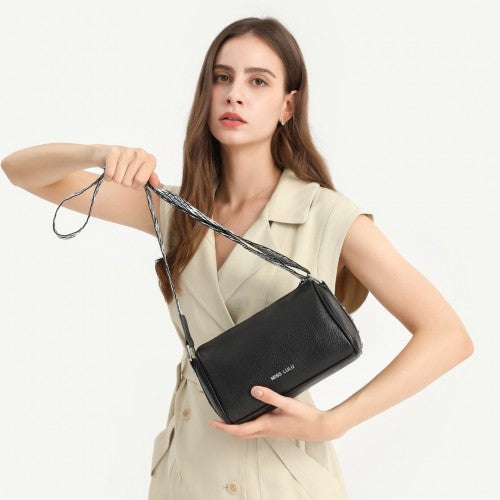 L2309 - Miss Lulu Lightweight Wide Strap Genuine Leather Crossbody Bag - Red | Neil's Luggage Store