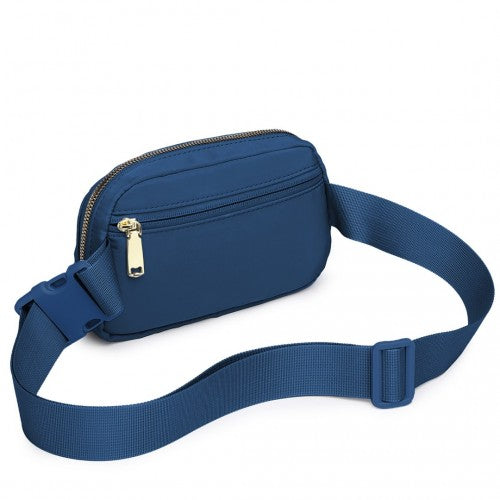 L2337 - Miss Lulu Lightweight Stylish Water-Resistant Casual Bum Bag - Navy | Neil's Luggage Store