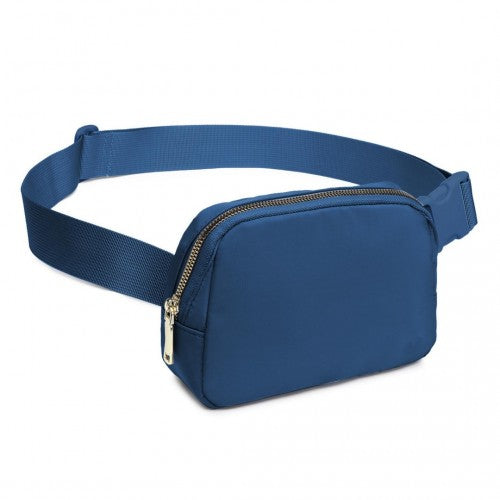 L2337 - Miss Lulu Lightweight Stylish Water-Resistant Casual Bum Bag - Navy | Neil's Luggage Store