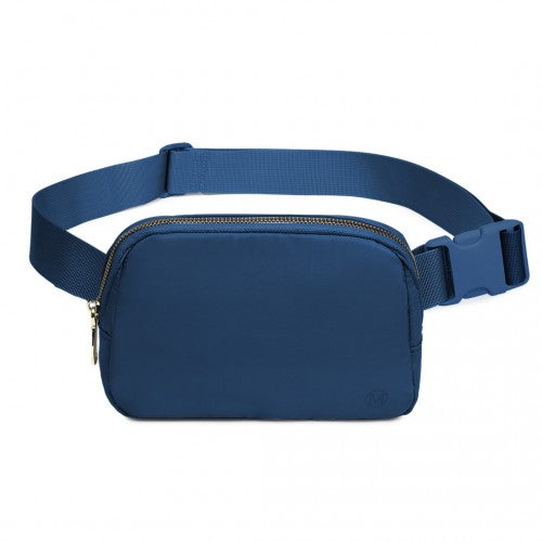 L2337 - Miss Lulu Lightweight Stylish Water-Resistant Casual Bum Bag - Navy | Neil's Luggage Store