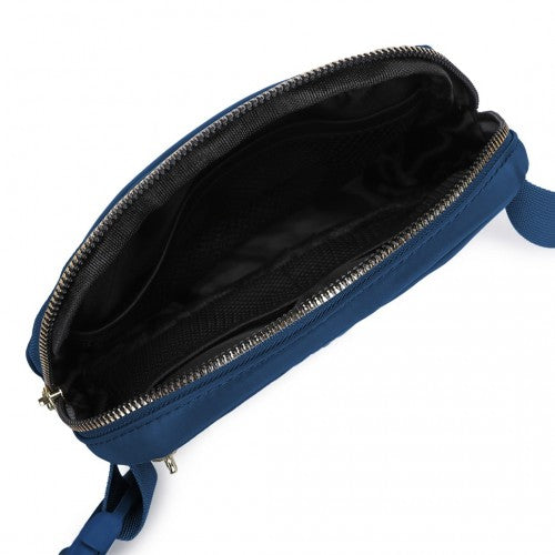 L2337 - Miss Lulu Lightweight Stylish Water-Resistant Casual Bum Bag - Navy | Neil's Luggage Store