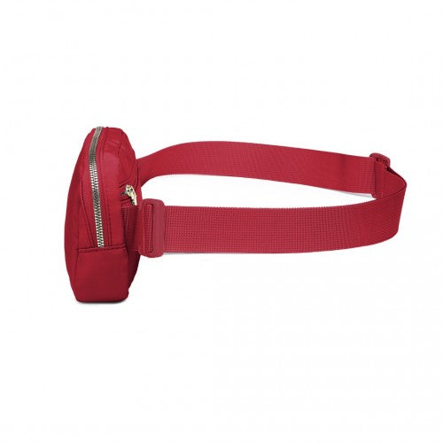 L2337 - Miss Lulu Lightweight Stylish Water-Resistant Casual Bum Bag - Burgundy | Neil's Luggage Store