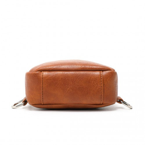 LB2356 - Miss Lulu Convertible PU Leather Multi-Wear Chest Bag - Brown | Neil's Luggage Store