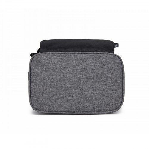 LBK2534 - Kono Insulated Lunch Bag-Water-Resistant 4-Layer Food Container, Leak-Proof, Portable with Adjustable Strap - Grey and Black | Neil's Luggage Store