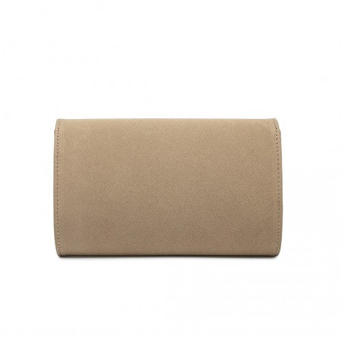 Miss Lulu Leather Look Envelope Clutch Bag Khaki Crossbody Flip Cover | Neil's Luggage Store