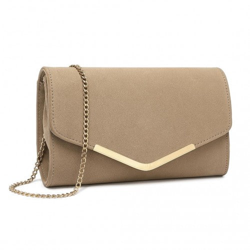 Miss Lulu Leather Look Envelope Clutch Bag Khaki Crossbody Flip Cover | Neil's Luggage Store