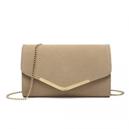 Miss Lulu Leather Look Envelope Clutch Bag Khaki Crossbody Flip Cover | Neil's Luggage Store