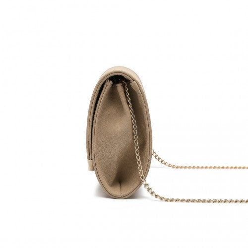 Miss Lulu Leather Look Envelope Clutch Bag Khaki Crossbody Flip Cover | Neil's Luggage Store