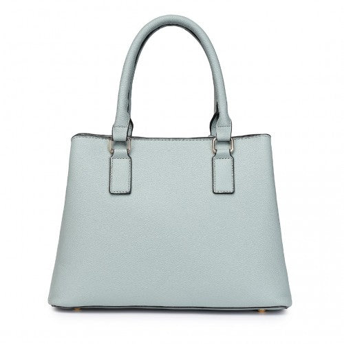 LT2352 - Miss Lulu Modern Elegance PU Leather Lady's Tote - Blue | Neil's Luggage Store