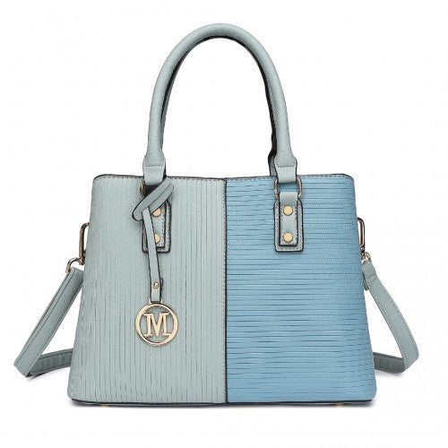 LT2352 - Miss Lulu Modern Elegance PU Leather Lady's Tote - Blue | Neil's Luggage Store